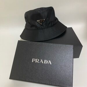 Prada Black Bucket Hat